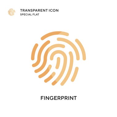 Parmak izi vektör simgesi. Düz çizim. EPS 10 vektörü.