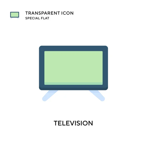 Icône Vectorielle Télévision Illustration Style Plat Vecteur Eps — Image vectorielle