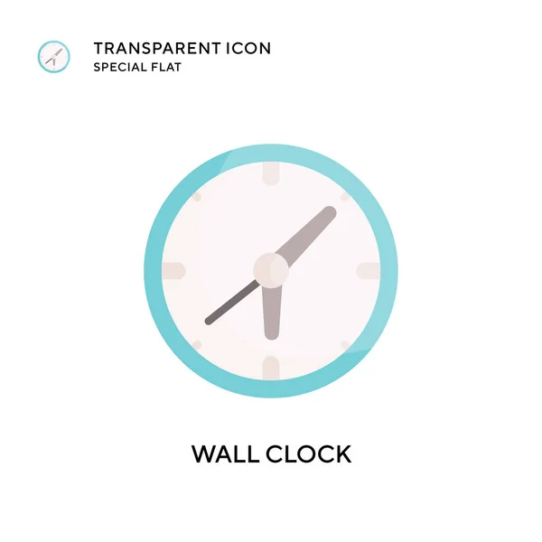 Horloge Murale Icône Vectorielle Illustration Style Plat Vecteur Eps — Image vectorielle