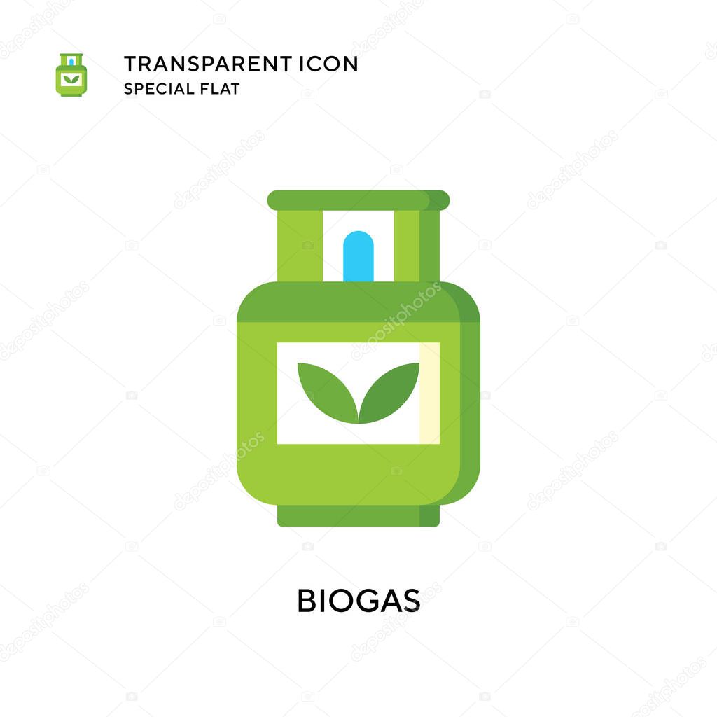 Biogas vector icon. Flat style illustration. EPS 10 vector.