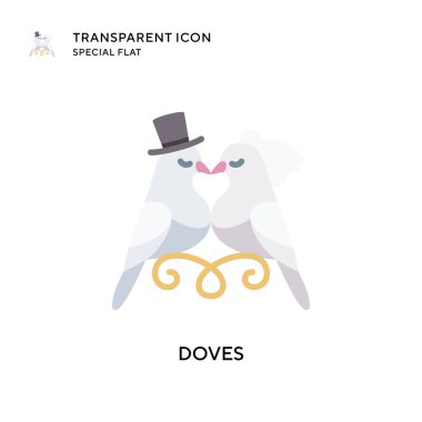 Güvercin vektör simgesi. Düz çizim. EPS 10 vektörü.