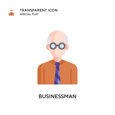 İş adamı vektör simgesi. Düz çizim. EPS 10 vektörü.