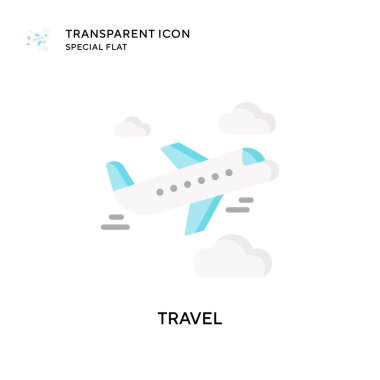 Seyahat vektör simgesi. Düz çizim. EPS 10 vektörü.