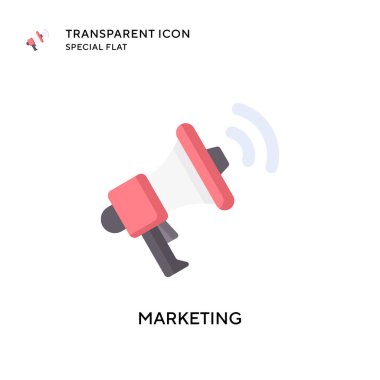 Pazarlama vektör simgesi. Düz çizim. EPS 10 vektörü.
