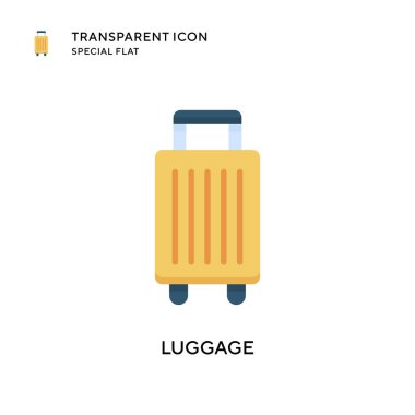 Bagaj vektör simgesi. Düz çizim. EPS 10 vektörü.