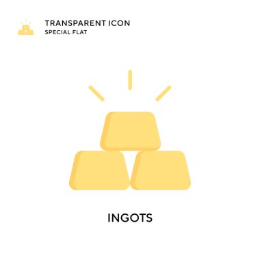 Ingot vektör simgesi. Düz çizim. EPS 10 vektörü.
