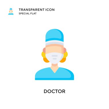 Doktor vektör simgesi. Düz çizim. EPS 10 vektörü.