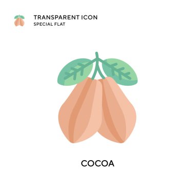 Kakao vektör simgesi. Düz çizim. EPS 10 vektörü.