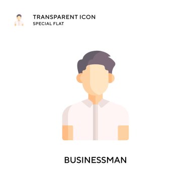 İş adamı vektör simgesi. Düz çizim. EPS 10 vektörü.