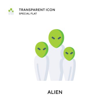 Uzaylı vektör simgesi. Düz çizim. EPS 10 vektörü.