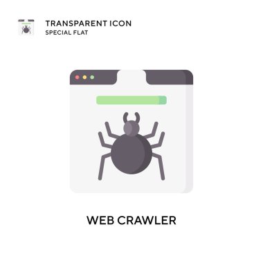 Web sürüngen vektör simgesi. Düz çizim. EPS 10 vektörü.