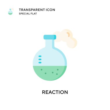Reaksiyon vektör simgesi. Düz çizim. EPS 10 vektörü.