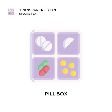 Hap kutusu vektör simgesi. Düz çizim. EPS 10 vektörü.