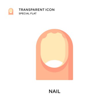 Tırnak vektör simgesi. Düz çizim. EPS 10 vektörü.