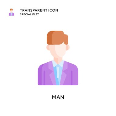 İnsan vektör simgesi. Düz çizim. EPS 10 vektörü.