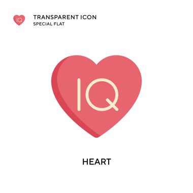 Kalp vektör simgesi. Düz çizim. EPS 10 vektörü.