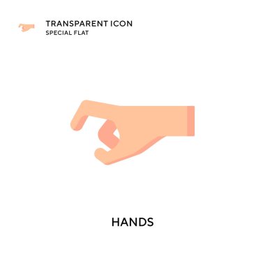 Eller vektör simgesi. Düz çizim. EPS 10 vektörü.