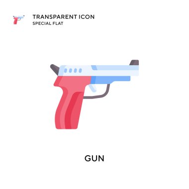 Silah vektör simgesi. Düz çizim. EPS 10 vektörü.