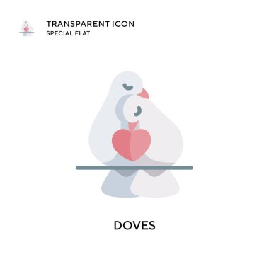 Güvercin vektör simgesi. Düz çizim. EPS 10 vektörü.