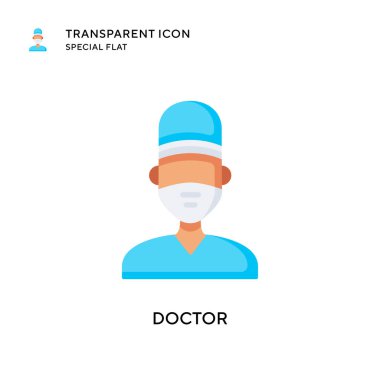 Doktor vektör simgesi. Düz çizim. EPS 10 vektörü.