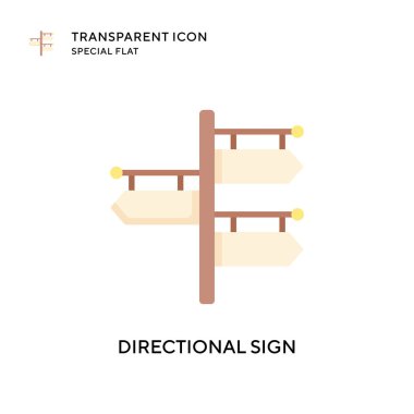 Yönsel işaret vektör simgesi. Düz çizim. EPS 10 vektörü.