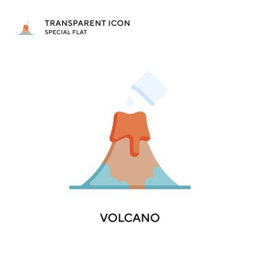 Volkan vektör simgesi. Düz çizim. EPS 10 vektörü.