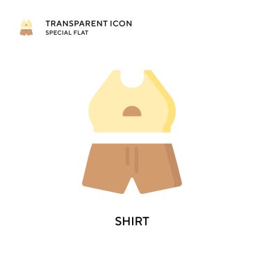 Gömlek vektör simgesi. Düz çizim. EPS 10 vektörü.