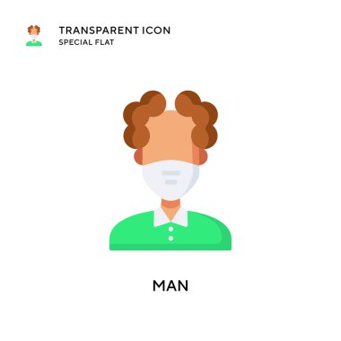 İnsan vektör simgesi. Düz çizim. EPS 10 vektörü.