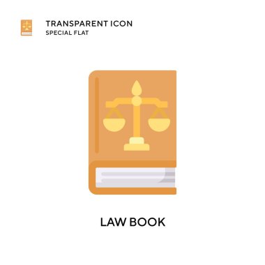 Hukuk kitabı vektör simgesi. Düz çizim. EPS 10 vektörü.