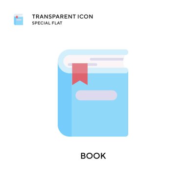 Kitap vektör simgesi. Düz çizim. EPS 10 vektörü.