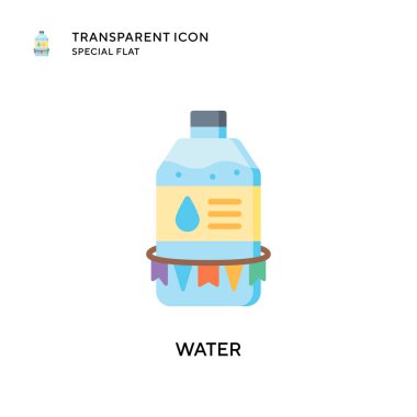 Su vektör simgesi. Düz çizim. EPS 10 vektörü.