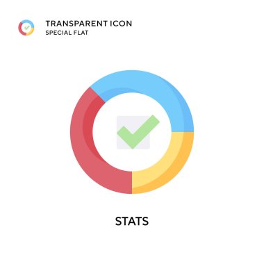 İstatistik vektör simgesi. Düz çizim. EPS 10 vektörü.