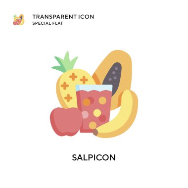 Salpicon vektör simgesi. Düz çizim. EPS 10 vektörü.