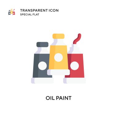 Yağlı boya vektör simgesi. Düz çizim. EPS 10 vektörü.