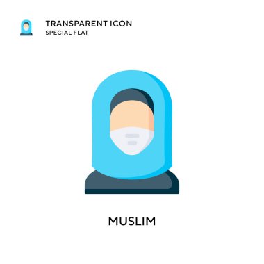Müslüman vektör simgesi. Düz çizim. EPS 10 vektörü.