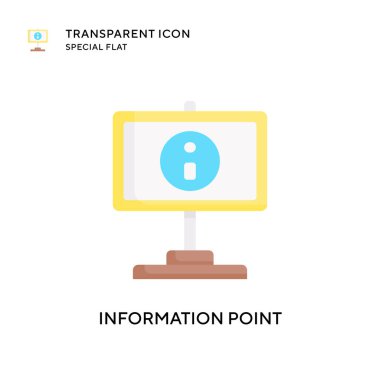 Bilgi noktası vektör simgesi. Düz çizim. EPS 10 vektörü.