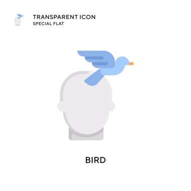 Kuş vektör simgesi. Düz çizim. EPS 10 vektörü.