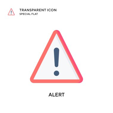 Vektör simgesini uyarın. Düz çizim. EPS 10 vektörü.