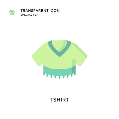 Tshirt vektör simgesi. Düz çizim. EPS 10 vektörü.