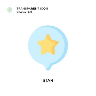 Yıldız vektör simgesi. Düz çizim. EPS 10 vektörü.