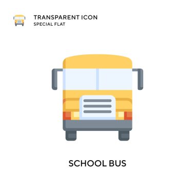 Okul servisi vektör simgesi. Düz çizim. EPS 10 vektörü.