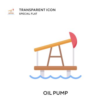 Petrol pompası vektör simgesi. Düz çizim. EPS 10 vektörü.