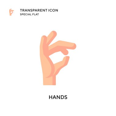 Eller vektör simgesi. Düz çizim. EPS 10 vektörü.