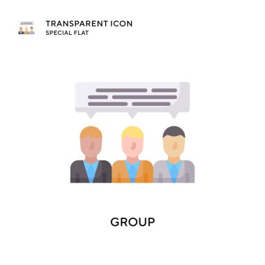 Grup vektör simgesi. Düz çizim. EPS 10 vektörü.