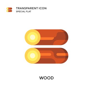 Tahta vektör simgesi. Düz çizim. EPS 10 vektörü.