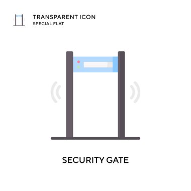 Güvenlik kapısı vektör simgesi. Düz çizim. EPS 10 vektörü.