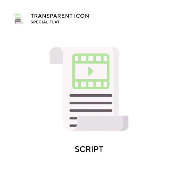 Script Vectoricoon Platte Stijl Illustratie Eps Vector — Stockvector