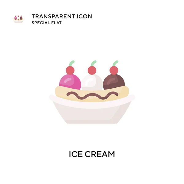 Icono Del Vector Helado Ilustración Estilo Plano Eps Vector — Vector de stock