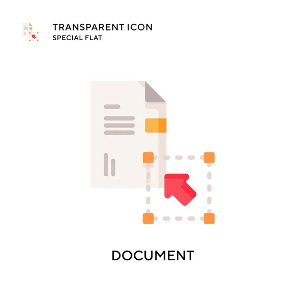 Icône Vectorielle Document Illustration Style Plat Vecteur Eps — Image vectorielle