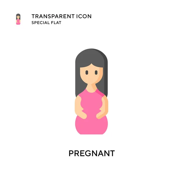 怀孕矢量图标 平面风格的插图 Eps 10病媒 — 图库矢量图片
